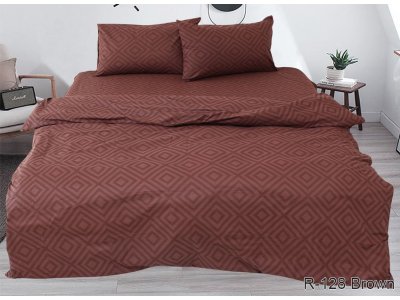 Постельное белье TAG - R128 Brown, двуспальный комплект